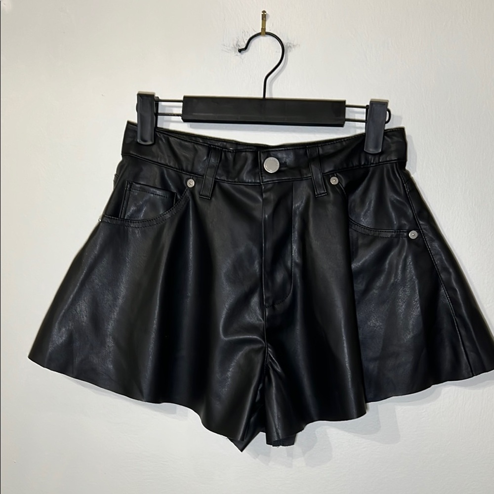 Revolve x Blank NYC Black Vegan Leather Women's Shorts